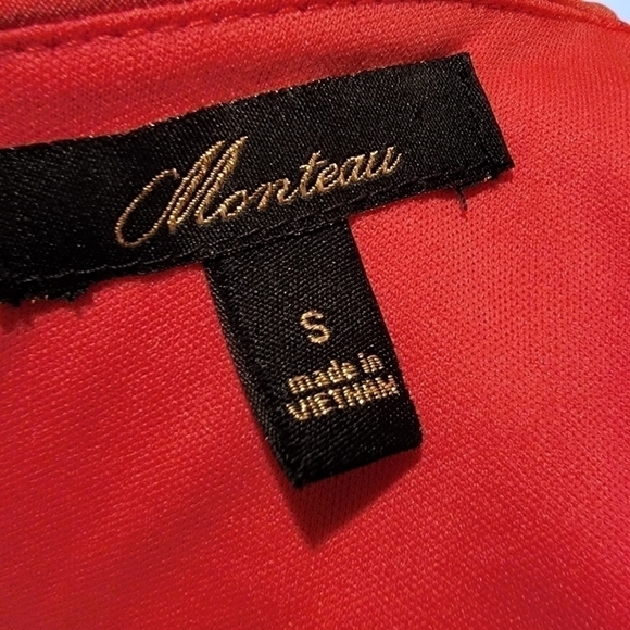 MONTEAU - Size small Dress Pleated Form fitting  Pink Small  T22 - Picture 3 of 9